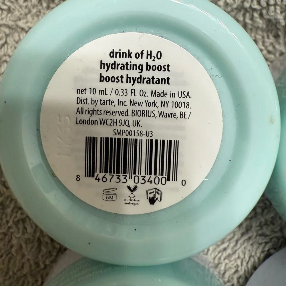 Tarte Drink of H2O Hydrating Boost Cream 
net 10 mL / 0.33 Fl. Oz. USA Set of 4 - Picture 4 of 5